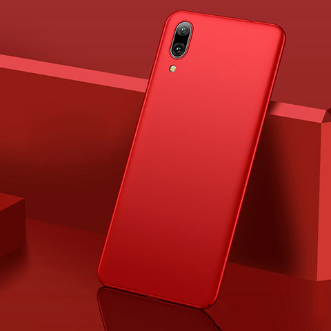 Handyhülle Hülle Kunststoff Schutzhülle Tasche Matt M01 für Huawei Y7 Prime (2019) Rot