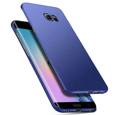 Handyhülle Hülle Kunststoff Schutzhülle Tasche Matt M01 für Samsung Galaxy S6 Edge+ Plus SM-G928F Blau