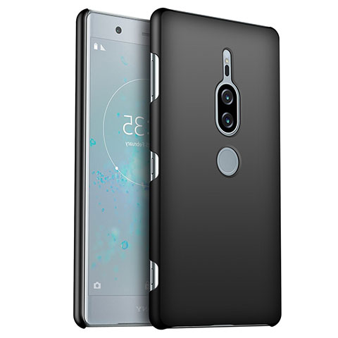 Handyhülle Hülle Kunststoff Schutzhülle Tasche Matt M01 für Sony Xperia XZ2 Premium Schwarz