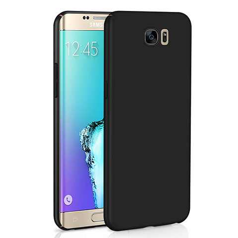 Handyhülle Hülle Kunststoff Schutzhülle Tasche Matt M03 für Samsung Galaxy S6 Edge SM-G925 Schwarz