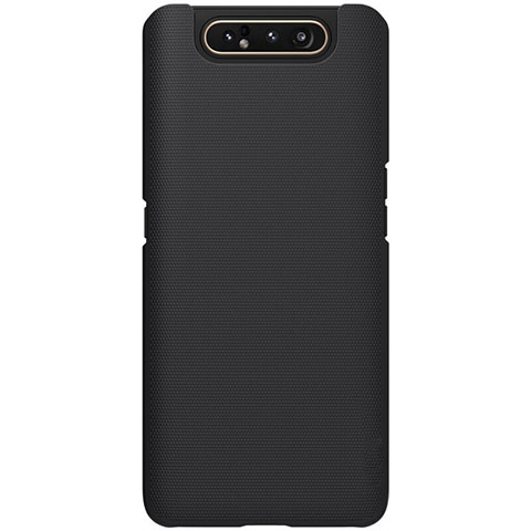 Handyhülle Hülle Kunststoff Schutzhülle Tasche Matt P01 für Samsung Galaxy A80 Schwarz
