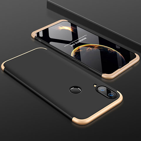 Handyhülle Hülle Kunststoff Schutzhülle Tasche Matt Vorder und Rückseite 360 Grad für Huawei Enjoy 9 Plus Gold und Schwarz