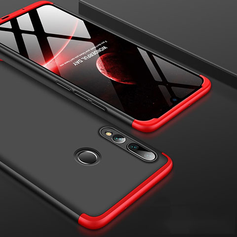 Handyhülle Hülle Kunststoff Schutzhülle Tasche Matt Vorder und Rückseite 360 Grad für Huawei Honor 20 Lite Rot und Schwarz