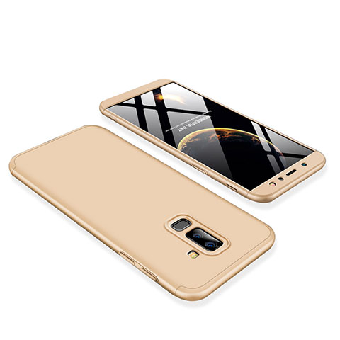 Handyhülle Hülle Kunststoff Schutzhülle Tasche Matt Vorder und Rückseite 360 Grad für Samsung Galaxy A9 Star Lite Gold