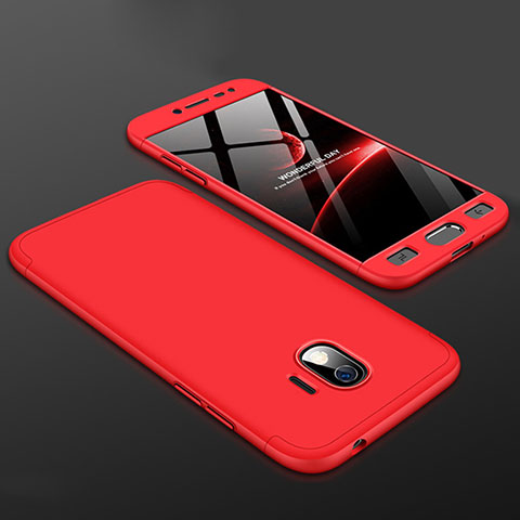 Handyhülle Hülle Kunststoff Schutzhülle Tasche Matt Vorder und Rückseite 360 Grad für Samsung Galaxy Grand Prime Pro (2018) Rot