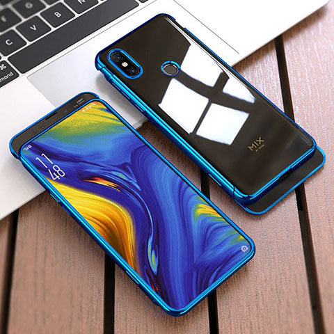 Handyhülle Hülle Kunststoff Schutzhülle Tasche Matt Vorder und Rückseite 360 Grad für Xiaomi Mi Mix 3 Blau