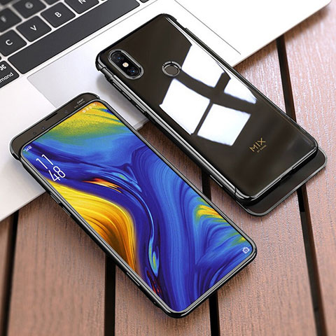 Handyhülle Hülle Kunststoff Schutzhülle Tasche Matt Vorder und Rückseite 360 Grad für Xiaomi Mi Mix 3 Schwarz