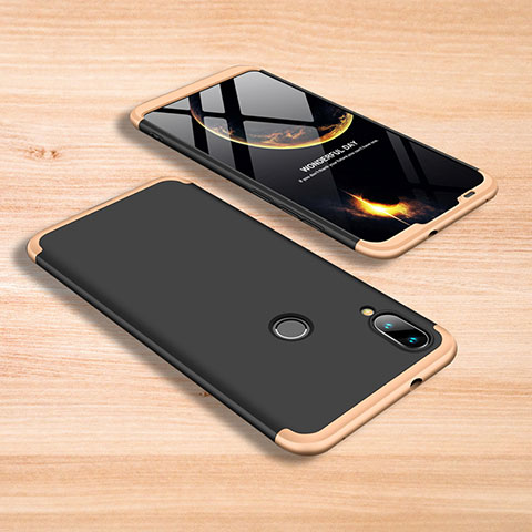 Handyhülle Hülle Kunststoff Schutzhülle Tasche Matt Vorder und Rückseite 360 Grad für Xiaomi Mi Play 4G Gold und Schwarz