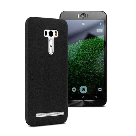 Handyhülle Hülle Kunststoff Schutzhülle Treibsand für Asus Zenfone Selfie ZD551KL Schwarz