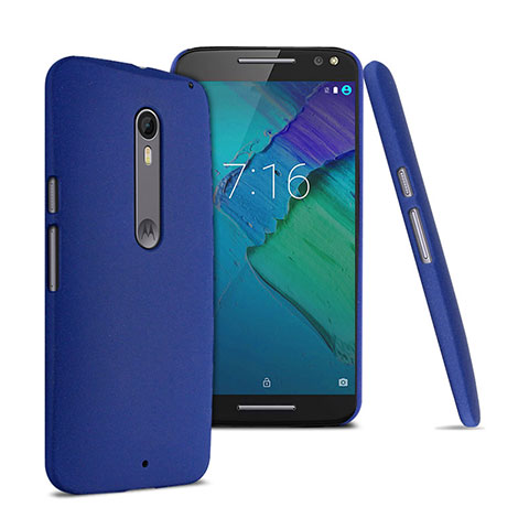 Handyhülle Hülle Kunststoff Schutzhülle Treibsand für Motorola Moto X Style Blau