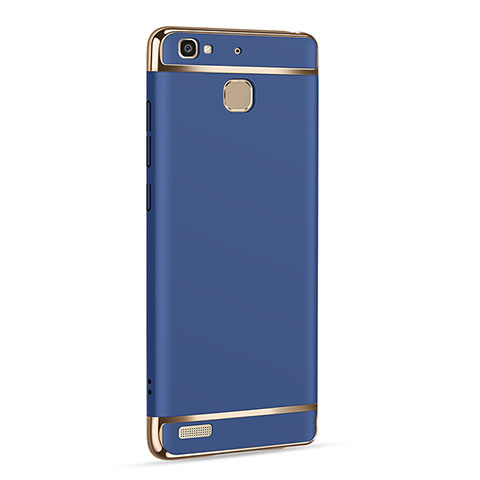 Handyhülle Hülle Luxus Aluminium Metall für Huawei Enjoy 5S Blau