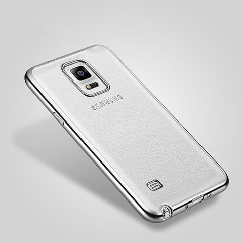 Handyhülle Hülle Luxus Aluminium Metall Rahmen für Samsung Galaxy Note 4 Duos N9100 Dual SIM Silber