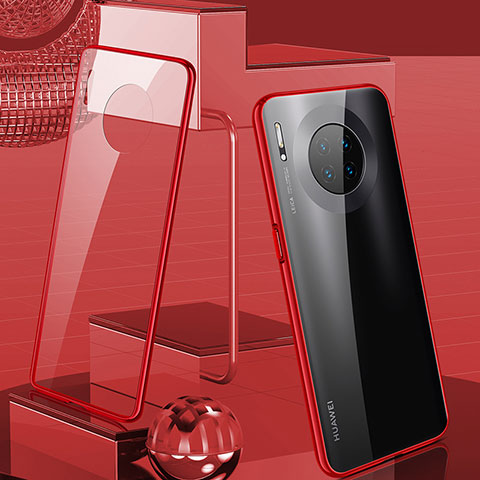 Handyhülle Hülle Luxus Aluminium Metall Rahmen Spiegel 360 Grad Tasche M03 für Huawei Mate 30 Pro 5G Rot