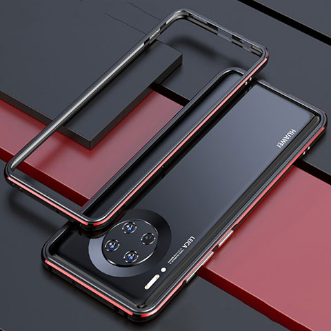 Handyhülle Hülle Luxus Aluminium Metall Rahmen Tasche für Huawei Mate 30E Pro 5G Rot