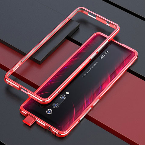 Handyhülle Hülle Luxus Aluminium Metall Rahmen Tasche für Xiaomi Mi 9T Pro Rot