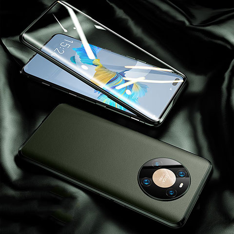 Handyhülle Hülle Luxus Aluminium Metall Tasche 360 Grad Ganzkörper K02 für Huawei Mate 40E Pro 5G Grün
