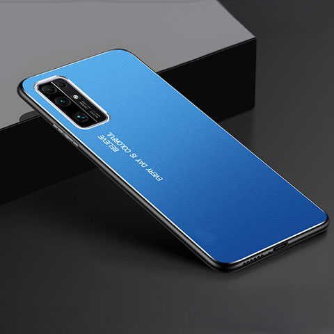 Handyhülle Hülle Luxus Aluminium Metall Tasche für Huawei Honor 30 Blau
