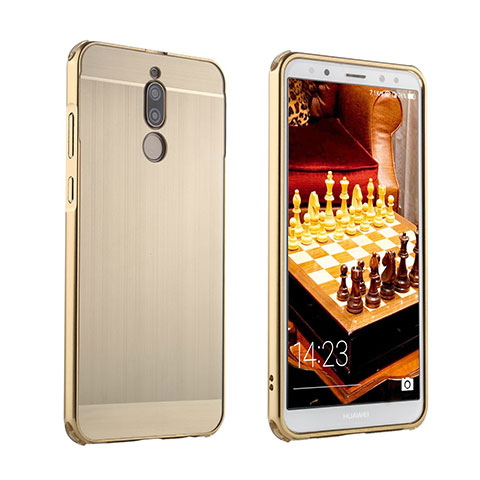 Handyhülle Hülle Luxus Aluminium Metall Tasche für Huawei Mate 10 Lite Gold