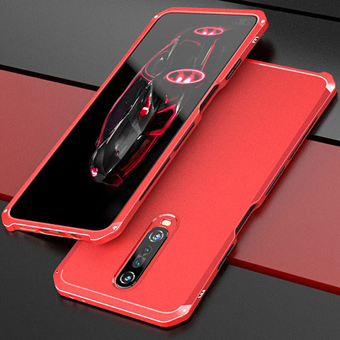 Handyhülle Hülle Luxus Aluminium Metall Tasche für Xiaomi Redmi K30 5G Rot
