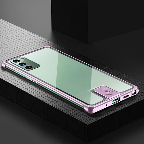 Handyhülle Hülle Luxus Aluminium Metall Tasche LK1 für Samsung Galaxy Note 20 5G Rosegold