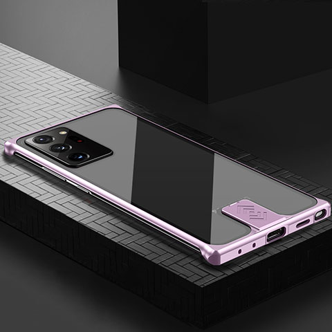 Handyhülle Hülle Luxus Aluminium Metall Tasche LK1 für Samsung Galaxy Note 20 Ultra 5G Rosegold