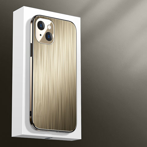 Handyhülle Hülle Luxus Aluminium Metall Tasche M01 für Apple iPhone 13 Mini Gold