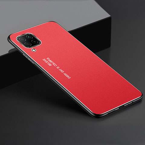 Handyhülle Hülle Luxus Aluminium Metall Tasche T01 für Huawei P40 Lite Rot