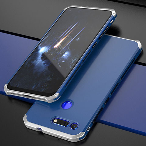 Handyhülle Hülle Luxus Aluminium Metall Tasche T03 für Huawei Honor V20 Blau