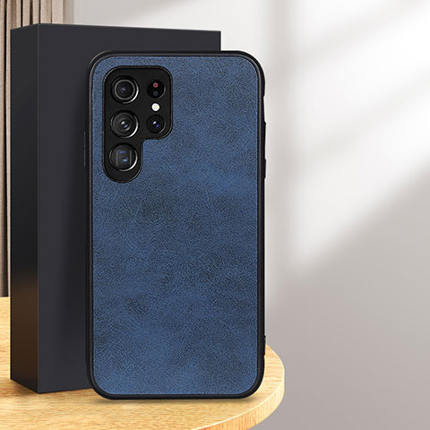 Handyhülle Hülle Luxus Leder Schutzhülle B03H für Samsung Galaxy S24 Ultra 5G Blau