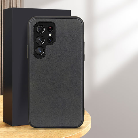 Handyhülle Hülle Luxus Leder Schutzhülle B03H für Samsung Galaxy S24 Ultra 5G Schwarz