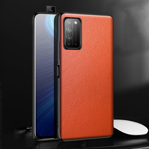 Handyhülle Hülle Luxus Leder Schutzhülle für Huawei Honor X10 5G Orange