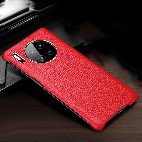Handyhülle Hülle Luxus Leder Schutzhülle für Huawei Mate 30E Pro 5G Rot