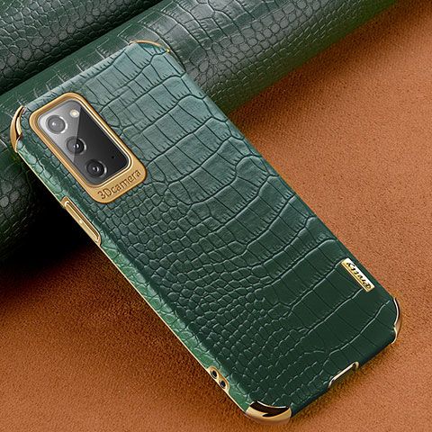 Handyhülle Hülle Luxus Leder Schutzhülle für Samsung Galaxy Note 20 5G Grün