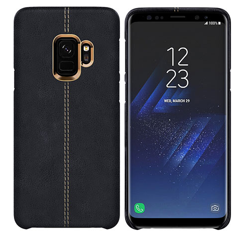Handyhülle Hülle Luxus Leder Schutzhülle für Samsung Galaxy S9 Schwarz