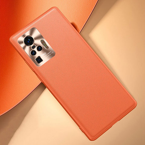 Handyhülle Hülle Luxus Leder Schutzhülle für Vivo X51 5G Orange
