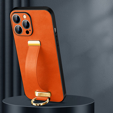 Handyhülle Hülle Luxus Leder Schutzhülle LD1 für Apple iPhone 15 Pro Max Orange