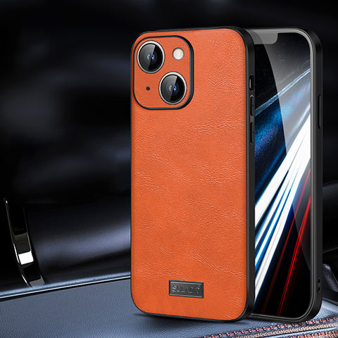 Handyhülle Hülle Luxus Leder Schutzhülle LD2 für Apple iPhone 13 Orange
