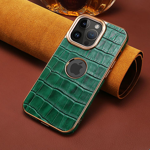 Handyhülle Hülle Luxus Leder Schutzhülle MT3 für Apple iPhone 14 Pro Max Grün