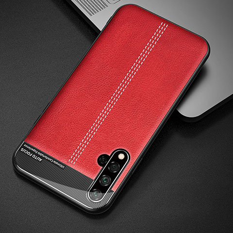 Handyhülle Hülle Luxus Leder Schutzhülle R01 für Huawei Nova 5 Rot