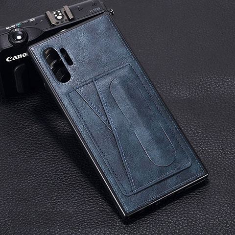 Handyhülle Hülle Luxus Leder Schutzhülle R02 für Samsung Galaxy Note 10 Plus 5G Blau