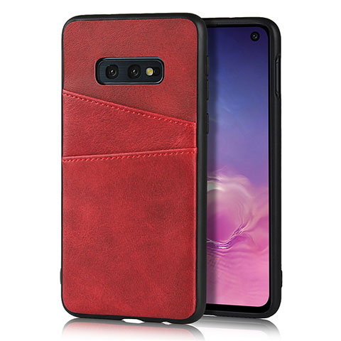 Handyhülle Hülle Luxus Leder Schutzhülle R02 für Samsung Galaxy S10e Rot