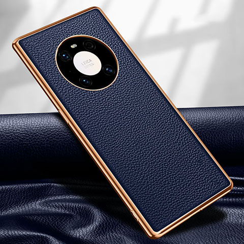 Handyhülle Hülle Luxus Leder Schutzhülle R04 für Huawei Mate 40E Pro 4G Blau