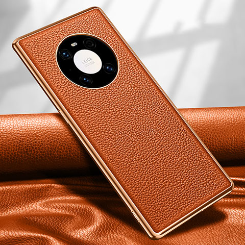 Handyhülle Hülle Luxus Leder Schutzhülle R04 für Huawei Mate 40E Pro 5G Orange