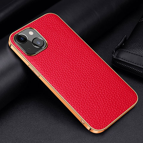 Handyhülle Hülle Luxus Leder Schutzhülle S01 für Apple iPhone 13 Mini Rot