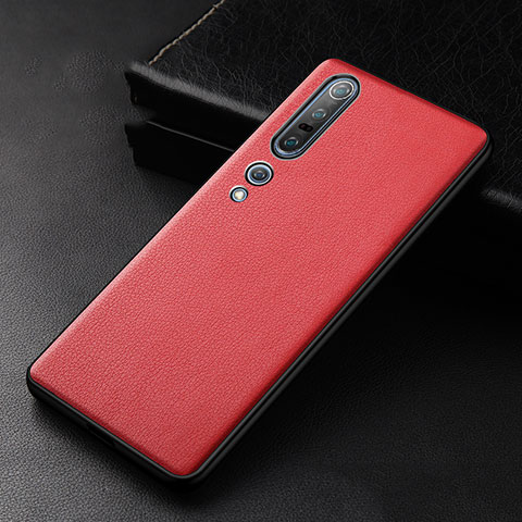 Handyhülle Hülle Luxus Leder Schutzhülle S01 für Xiaomi Mi 10 Pro Rot