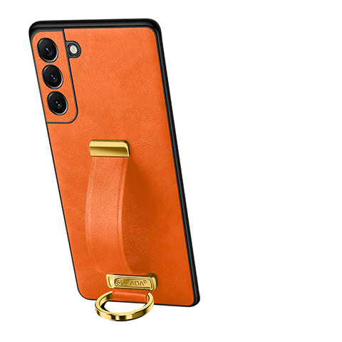 Handyhülle Hülle Luxus Leder Schutzhülle S05 für Samsung Galaxy S21 5G Orange