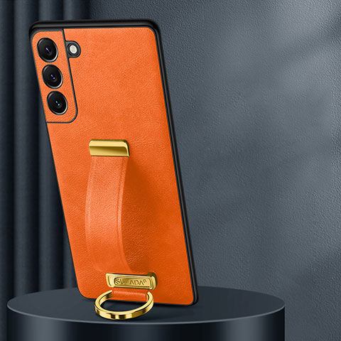 Handyhülle Hülle Luxus Leder Schutzhülle S06 für Samsung Galaxy S22 5G Orange