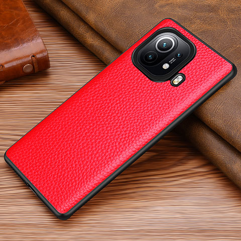 Handyhülle Hülle Luxus Leder Schutzhülle S06 für Xiaomi Mi 11 Pro 5G Rot