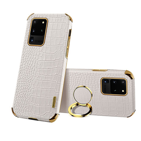 Handyhülle Hülle Luxus Leder Schutzhülle XD1 für Samsung Galaxy S20 Ultra Weiß