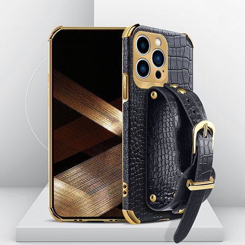 Handyhülle Hülle Luxus Leder Schutzhülle XD2 für Apple iPhone 14 Pro Schwarz